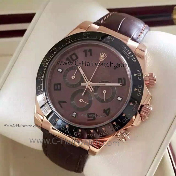 Copy Rolex Daytona Watch Rose Gold Chronograph watch